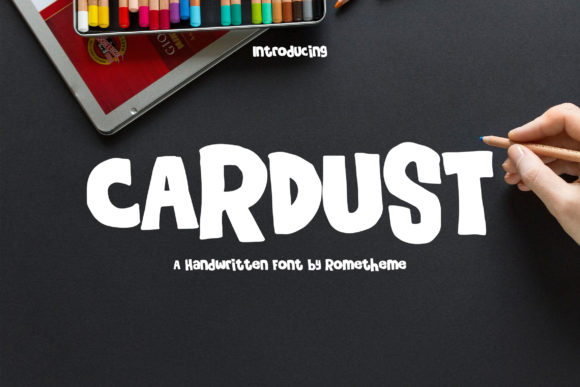 Cardust: A Chunky Display Font for Creative Makers