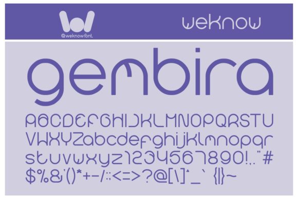 Gembira: A Minimal Display Font for Handmade Creations