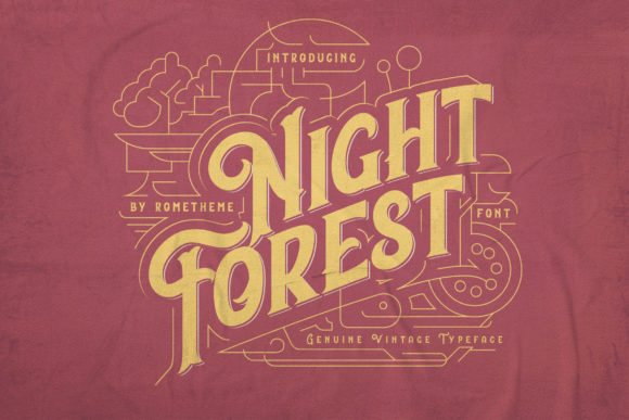 Night Forest: A Vintage Display Font for Creative Branding