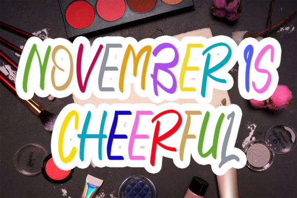 November is Cheerful: A Playful Display Font for Creative Projects