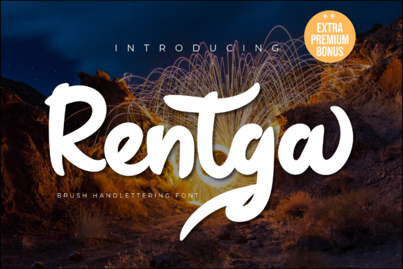 Rentga: A Modern Brush Font for Creative Product Designs