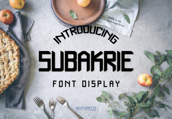 Subakrie Font for Handmade and Commercial Design Projects