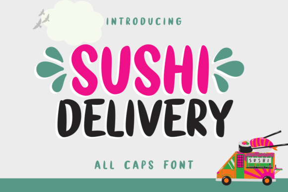 Sushi Delivery Font for Bold Editorial Designs