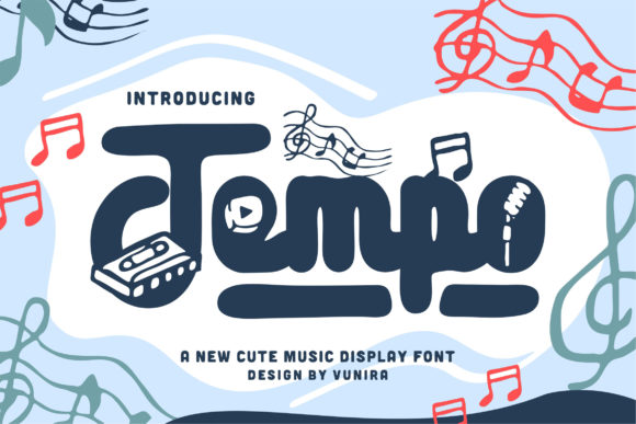 Tempo Display Font for Handmade Creations