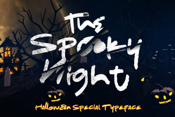 The Spooky Night Font for Halloween Craft Projects