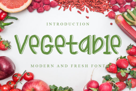 Vegetable Font for Modern Web Design Projects